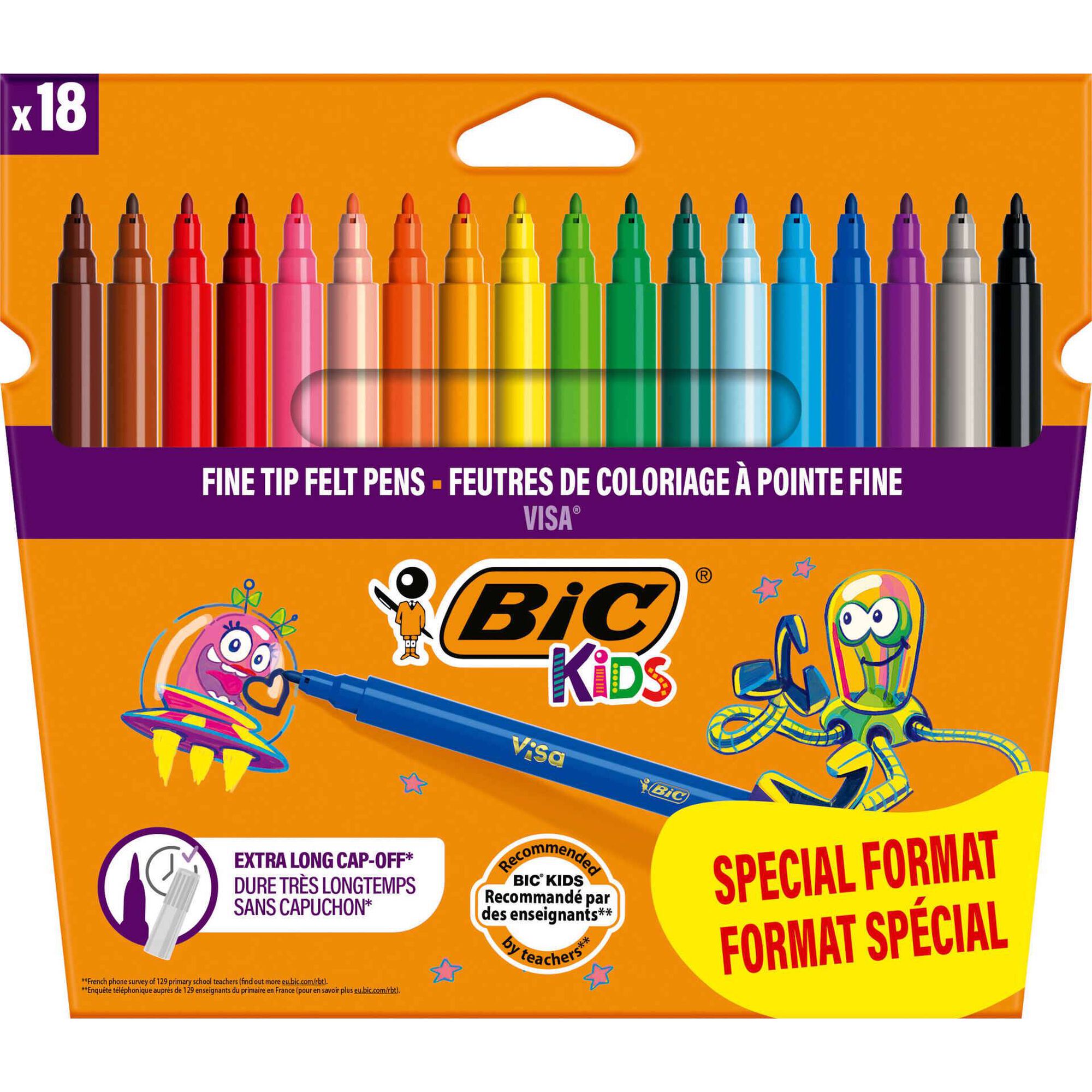 Marcadores de Feltro Kids Visa Bic