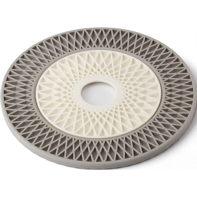 Conjunto 2 Bases Quentes Silicone Cinza e Branco Kasa