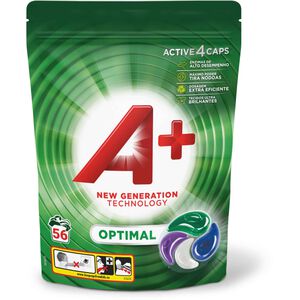 Detergente Máquina Roupa Cápsulas 4 em 1 Optimal A+