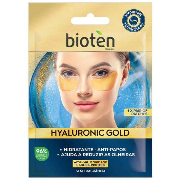 Máscara Facial de Tecido Contorno de Olhos Hidrogel Hyaluronic Bioten