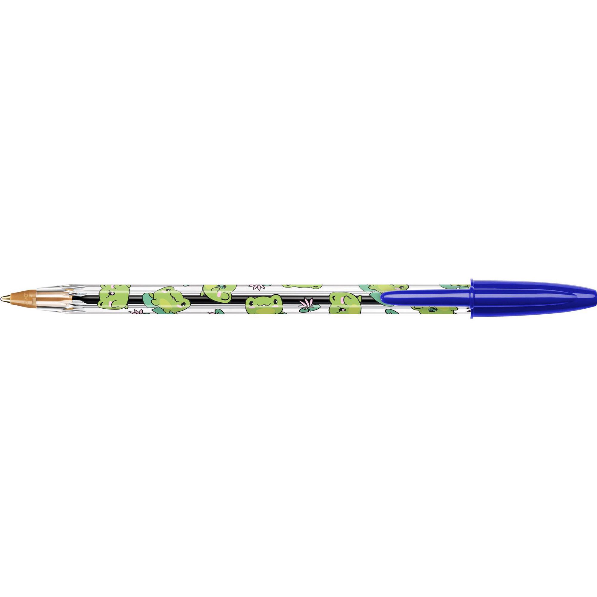 Esferogr&aacute;fica Cristal Decor Kawaii de Tinta Azul Bic