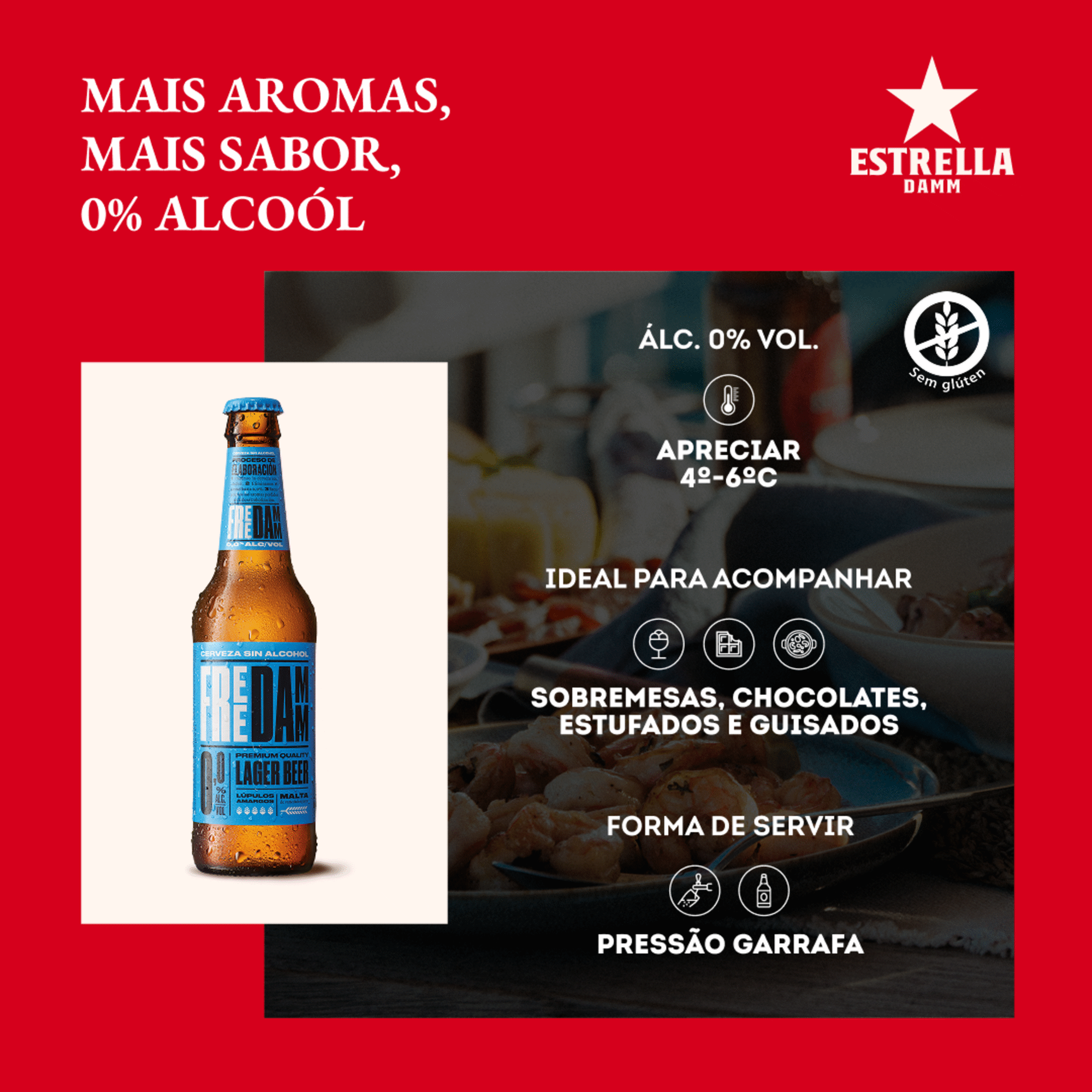 Cerveja sem &Aacute;lcool 0,0% Estrella Damm