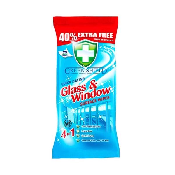 Toalhitas Limpa Vidros Janelas Green Shield