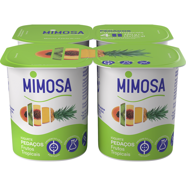 Iogurte Pedaços Frutos Tropicais Mimosa