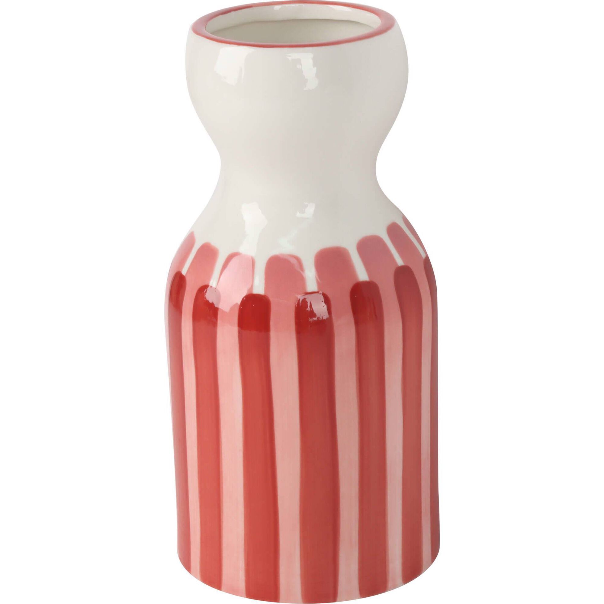 Jarra 25cm Riscas Rosa