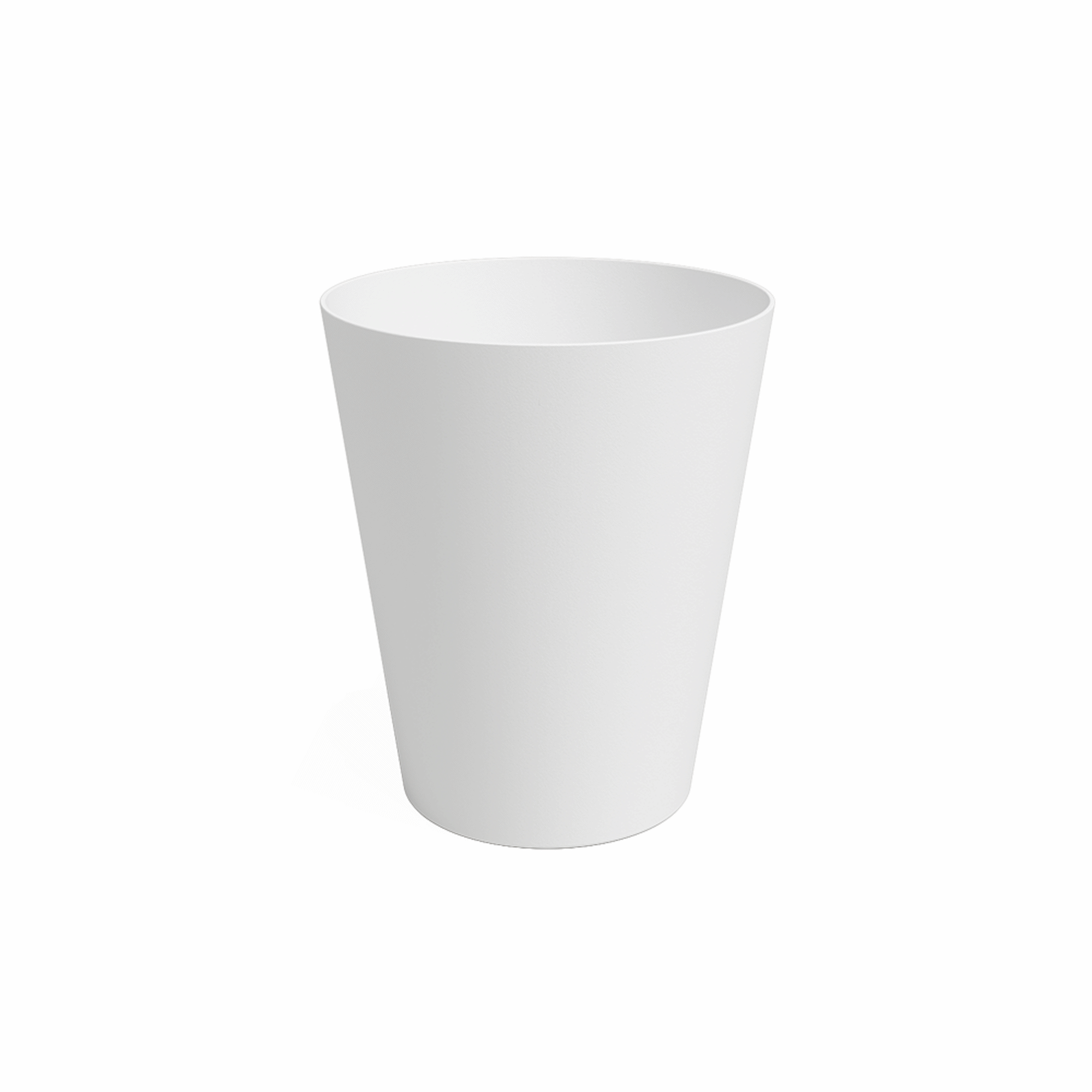 Vaso Redondo Plástico 12,5cm Branco