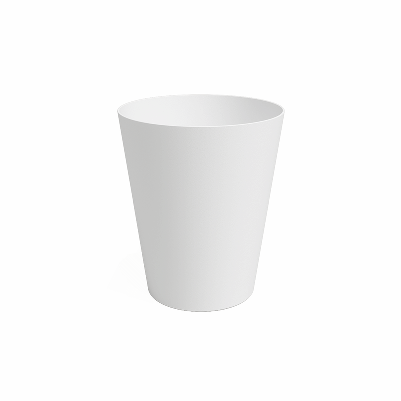 Vaso Redondo Plástico 12,5cm Branco Artevasi