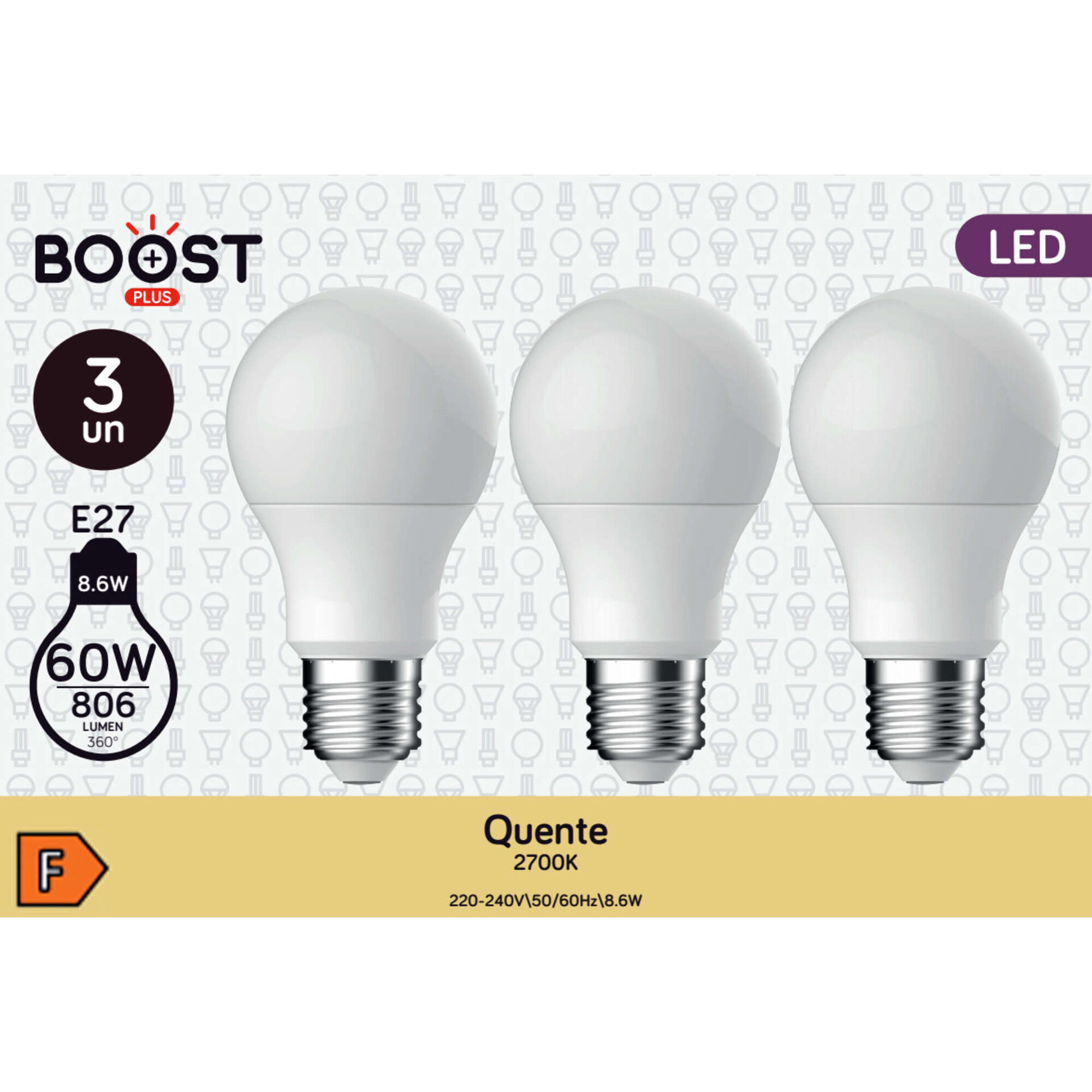 Lâmpada LED Standard E27 2700K 60W