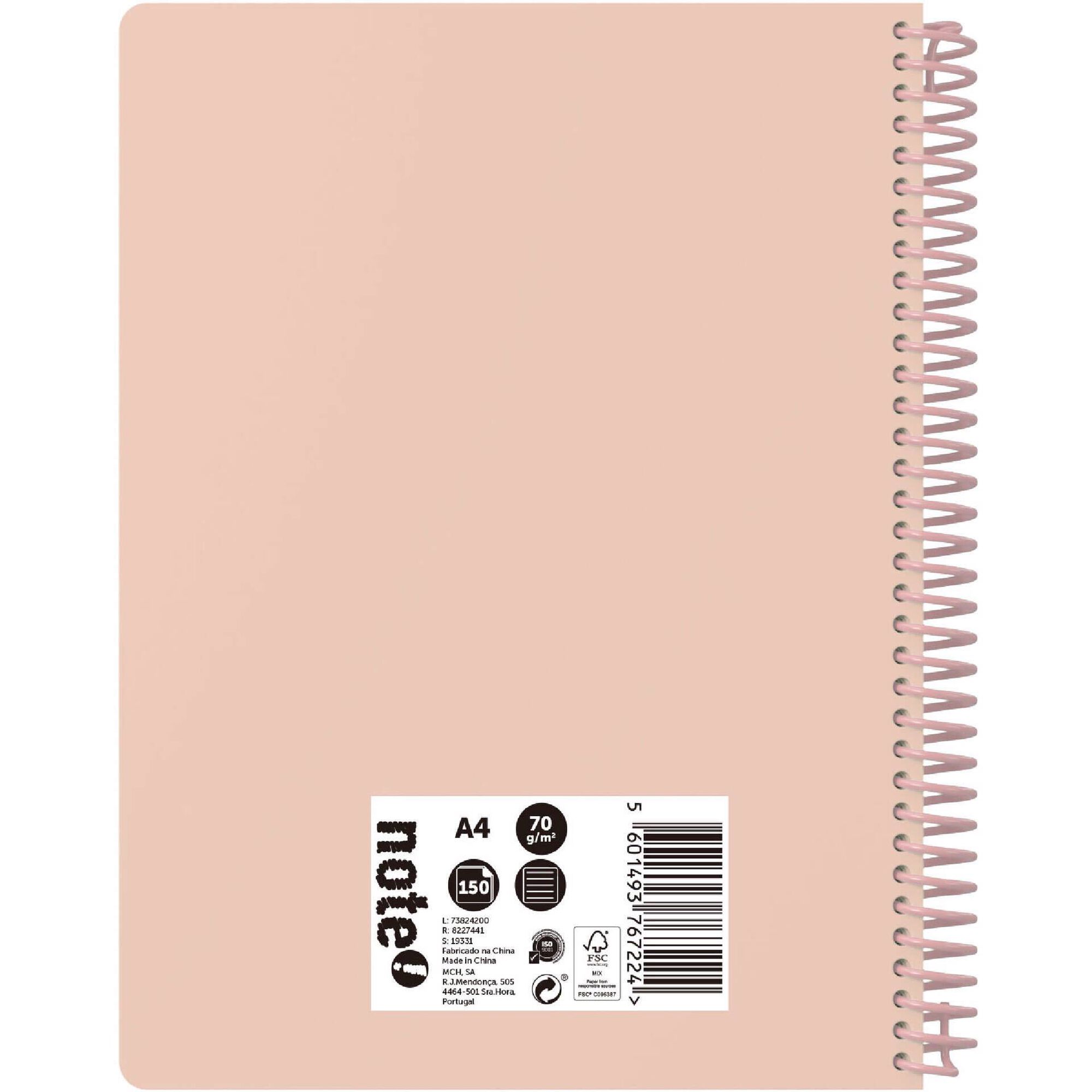 Caderno Espiral A4 Pautado (várias cores)