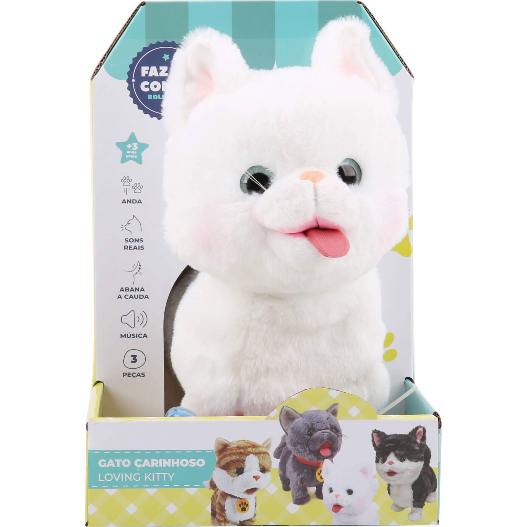 Zoko Faz de Conta - Peluche Gato Carinhoso (v&aacute;rios modelos)
