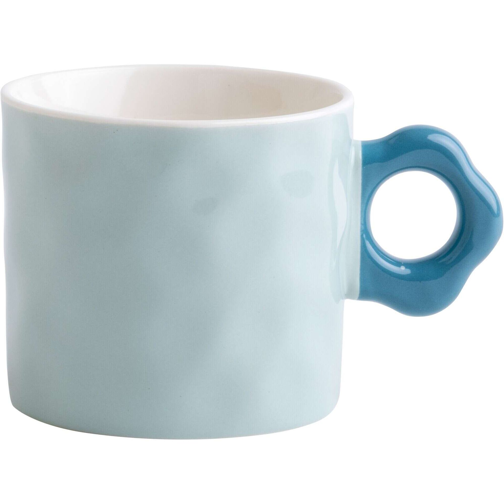 Caneca 420ml Asa Flor Azul