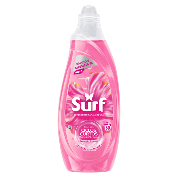 Detergente Máquina Roupa Líquido Ciclos Curtos Explosão Tropical Surf