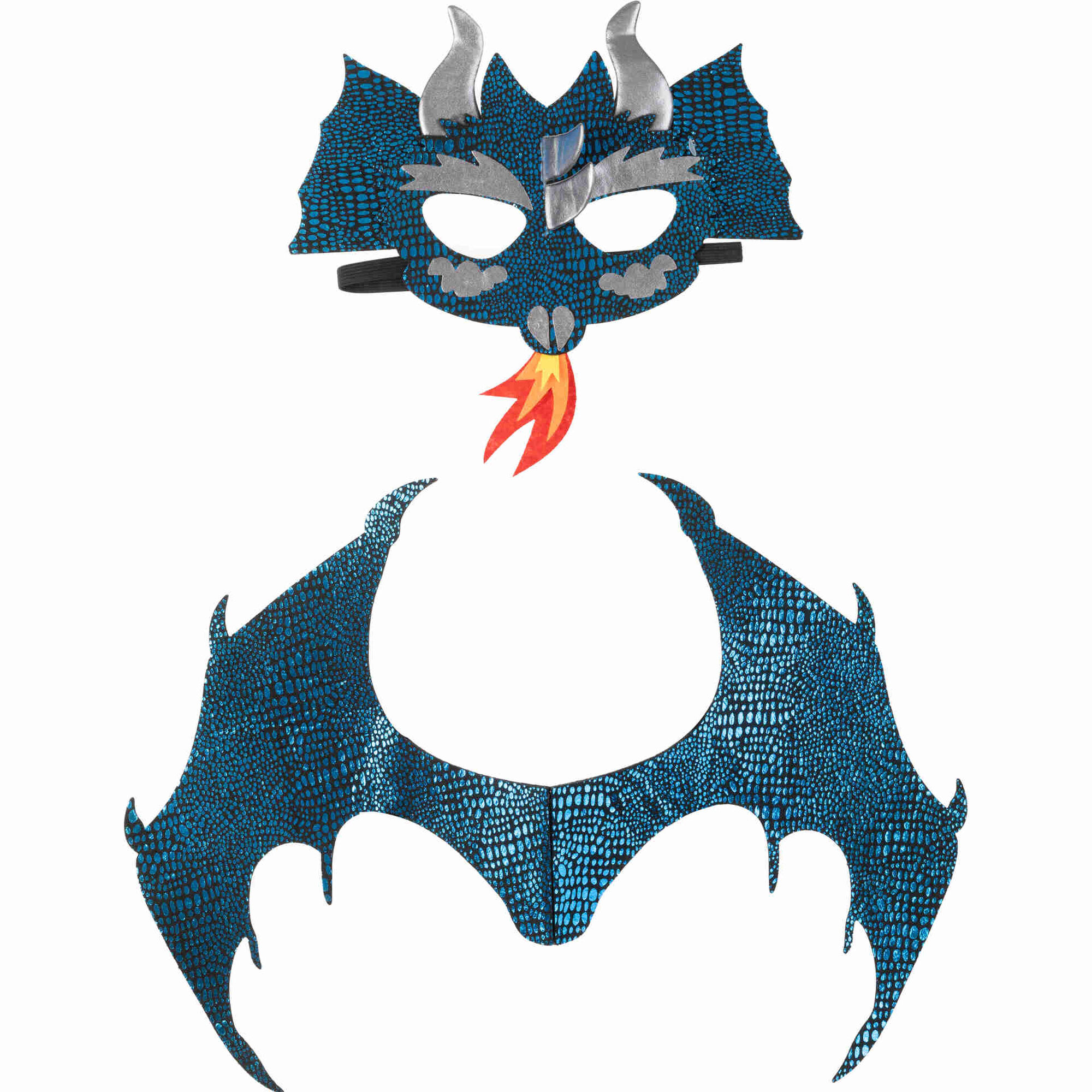 Conjunto M&aacute;scara e Asas Drag&atilde;o Azul