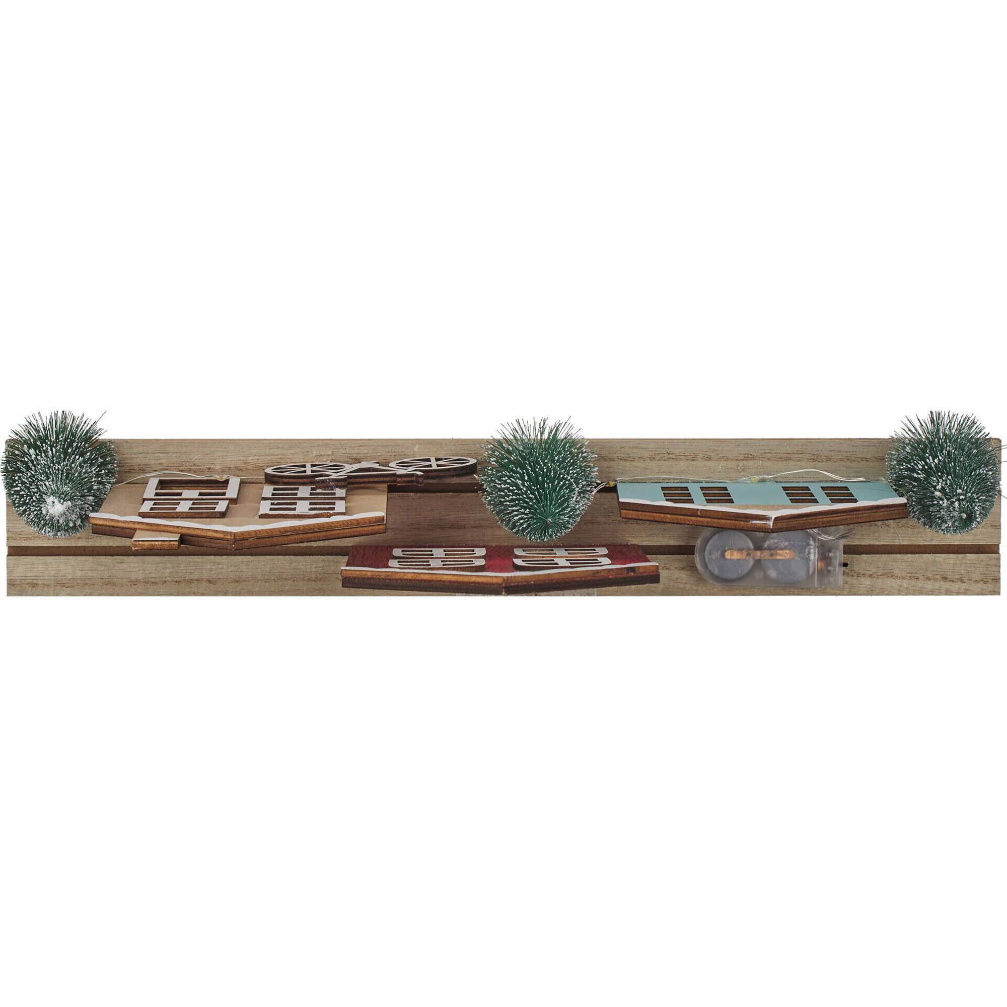 Casinhas Decorativas Madeira com Luz Coloridas