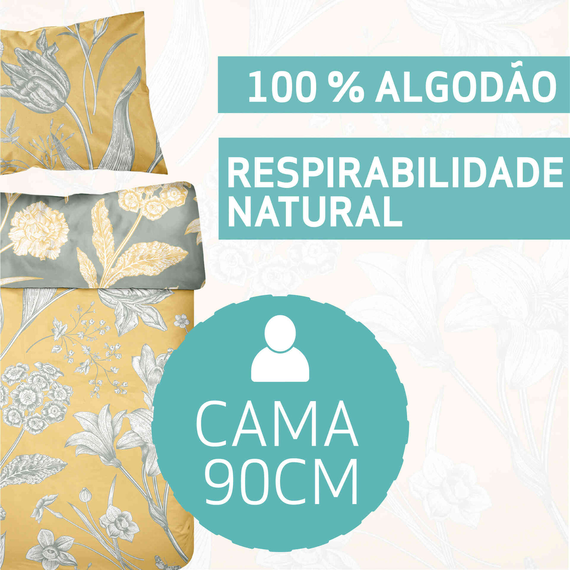 Conjunto Capa Edredão Algodão