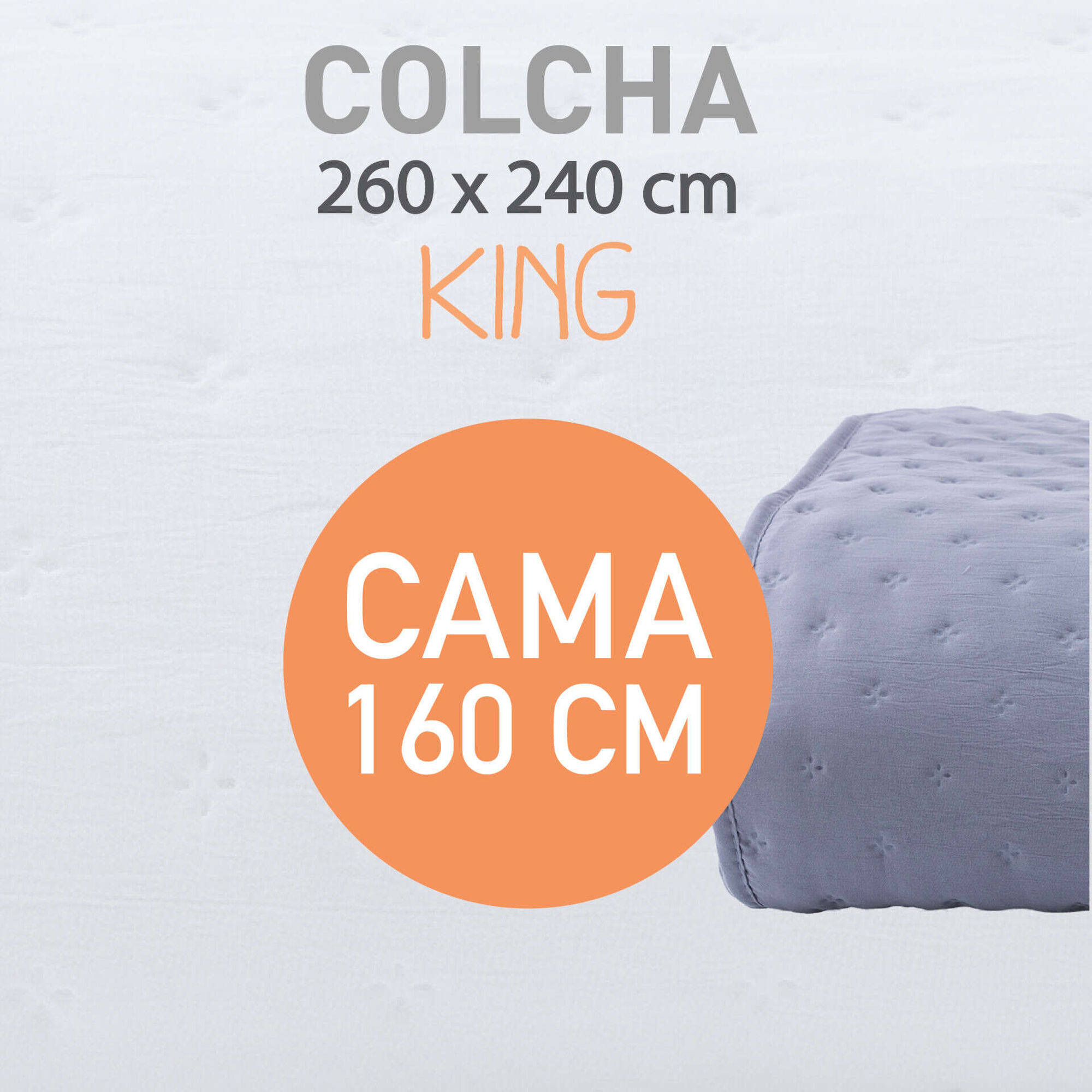 Colcha Washed Cinza Kasa