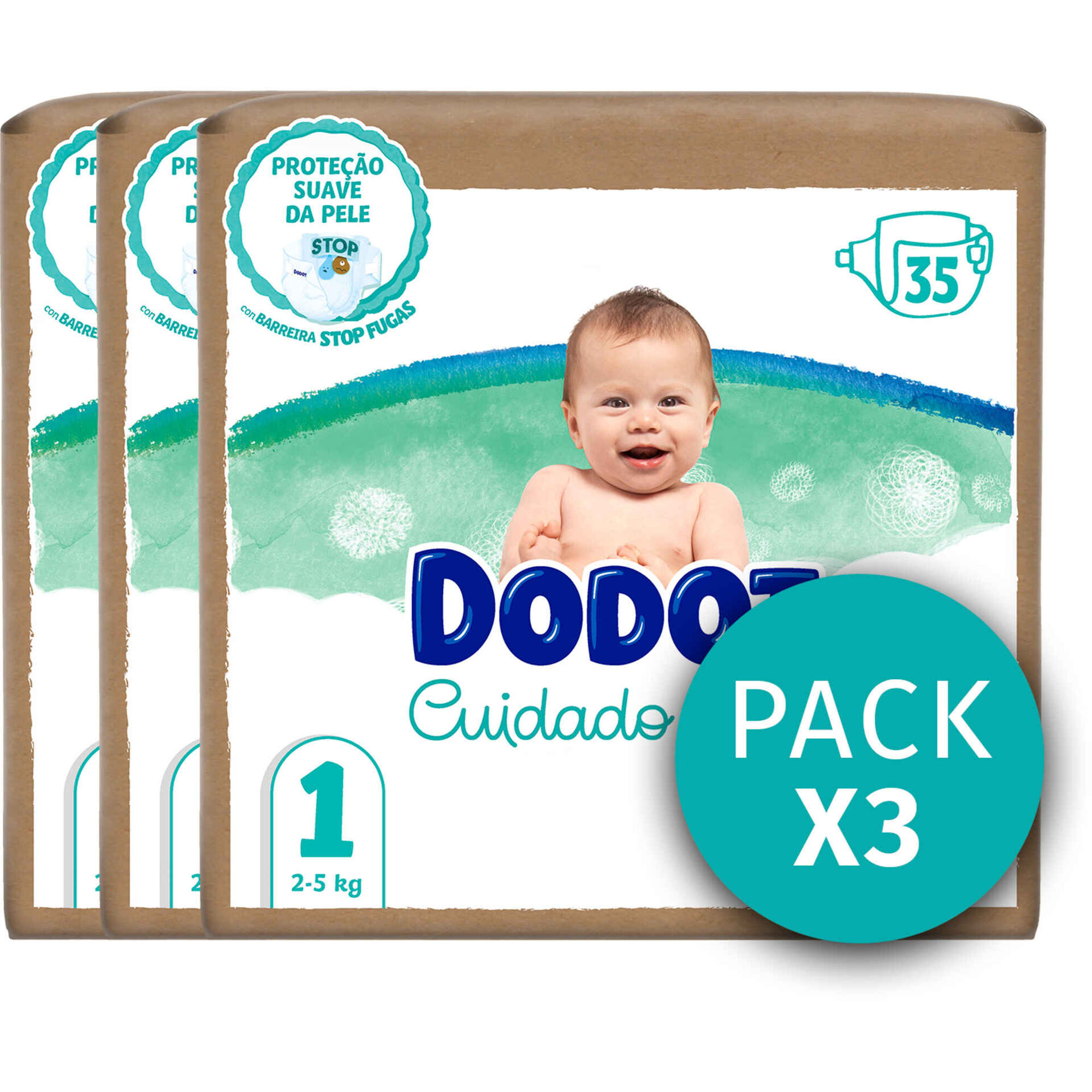 Fraldas Cuidado Total 2-5kg T1