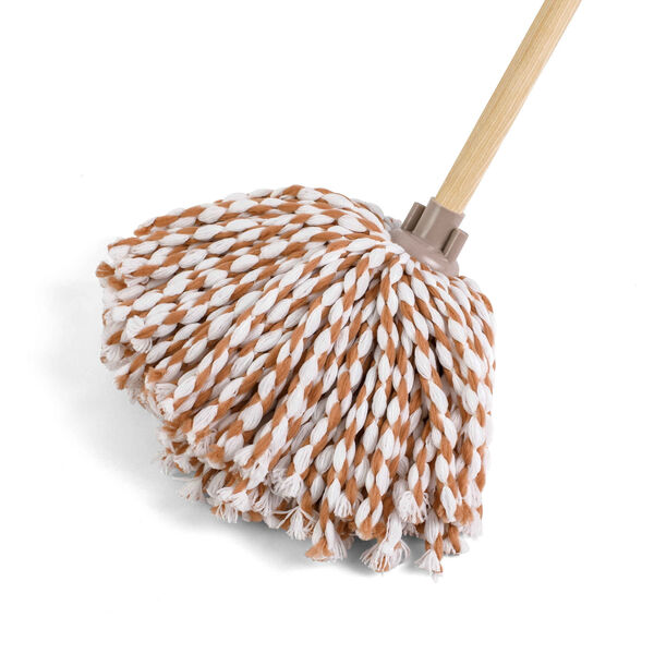 Recarga Esfregona Tiras Microfibra Brancas e Vermelhas Kasa