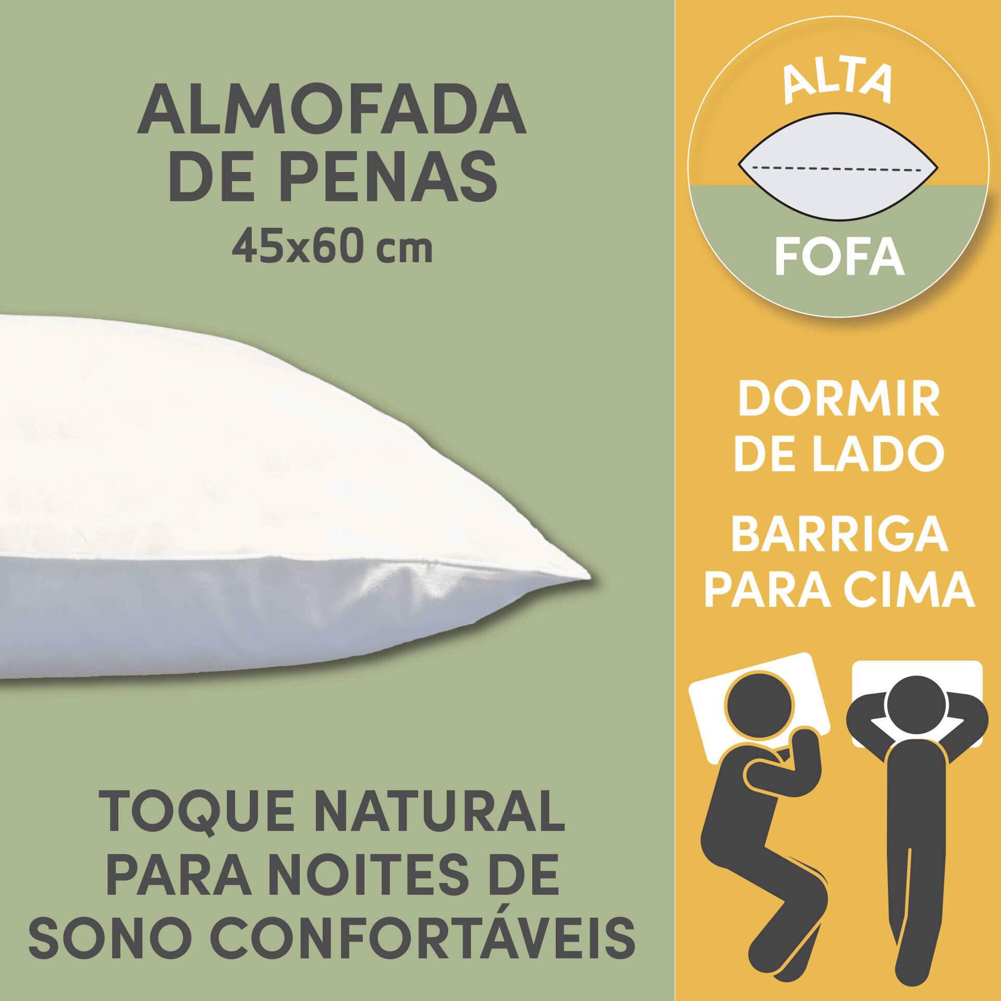 Almofada Penas Alta Macia 45x60cm