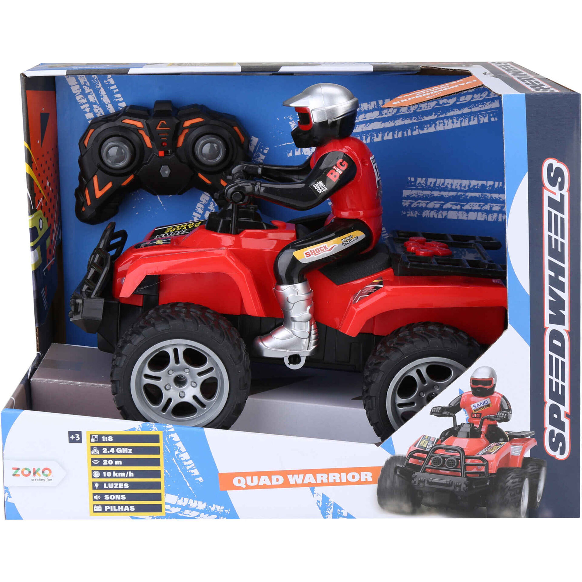 Quad 4x4 Warrior 1:8 2,4GHz  (vários modelos)