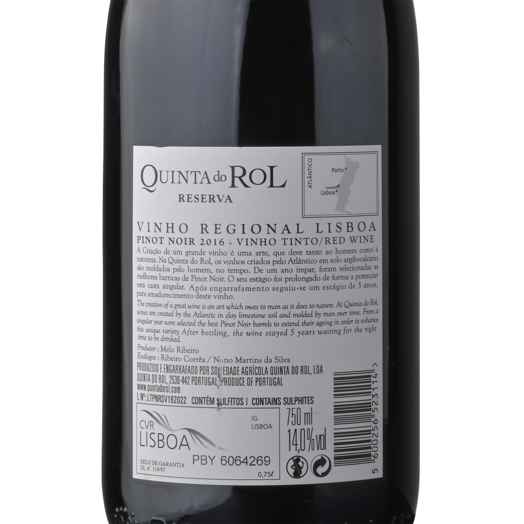 Quinta do Rol Pinot Noir Reserva Lisboa Vinho Tinto