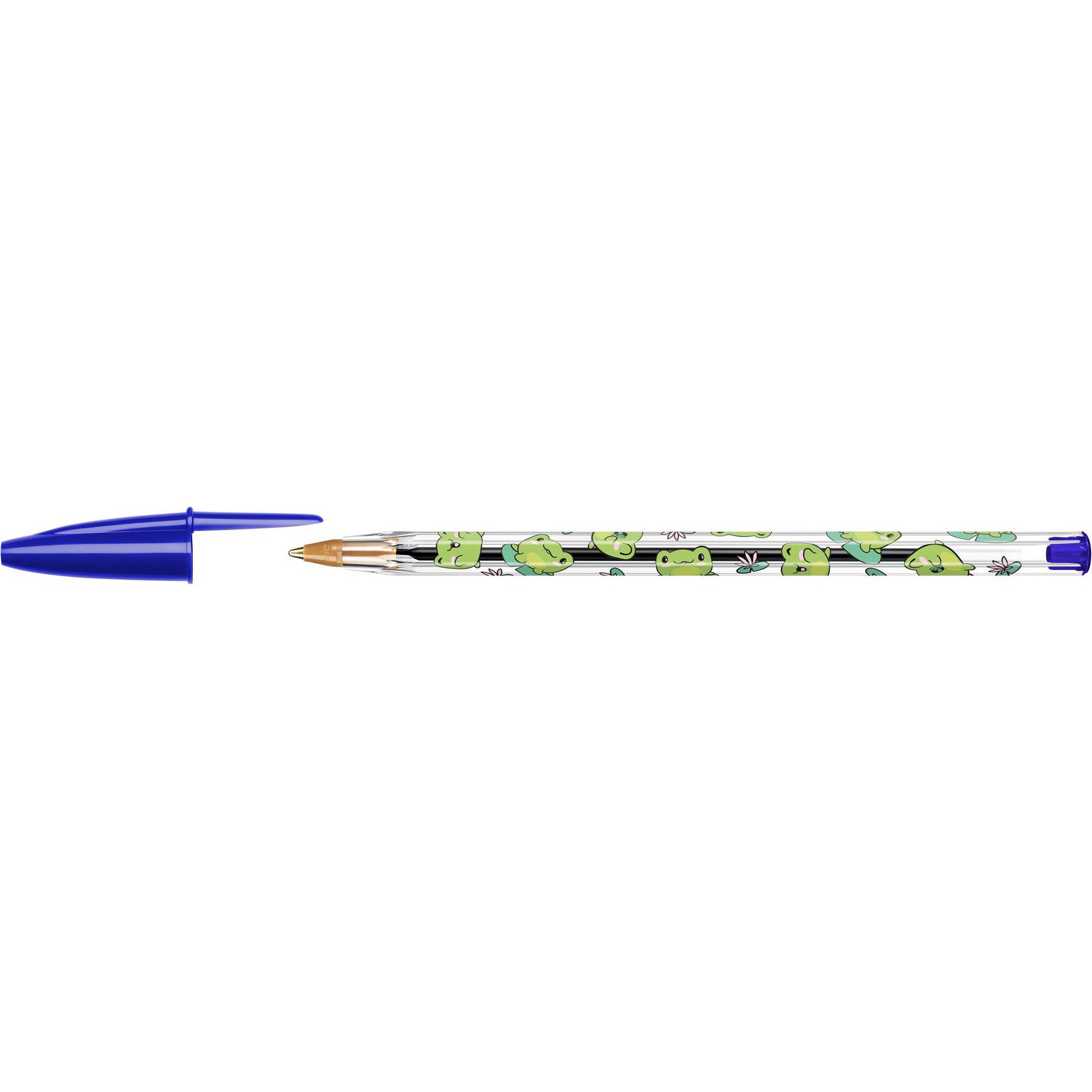 Esferogr&aacute;fica Cristal Decor Kawaii de Tinta Azul Bic