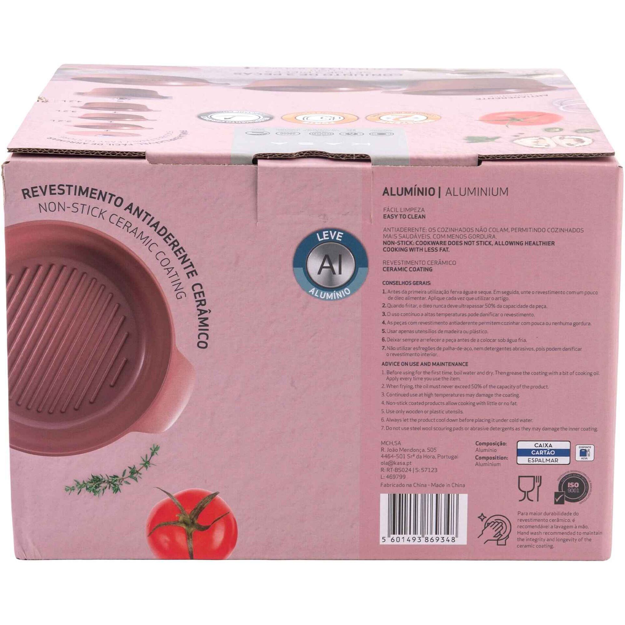 Conjunto 3 Panelas Leves Rosa Kasa