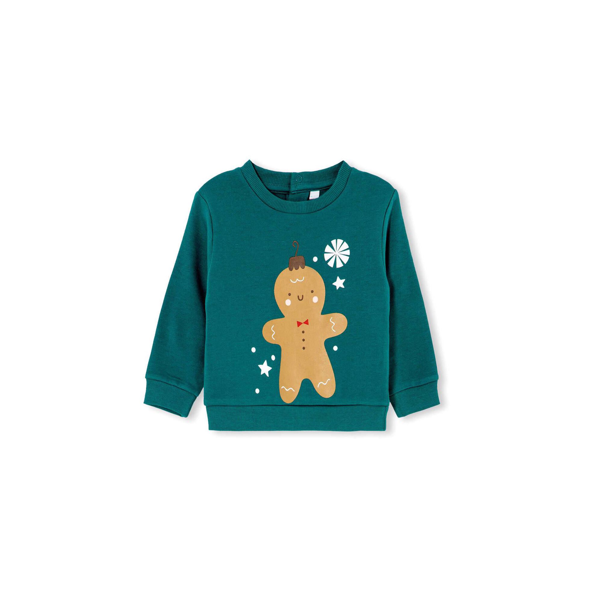 Sweatshirt Gingerbread Man Verde Escuro 12 - 18 Meses Bebé Menina Sweatshirt Gingerbread Man Verde Escuro 12 - 18 Meses Bebé Menina