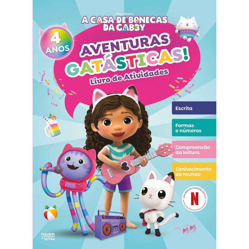 Aventuras Gatásticas! Livro de Atividades: 4 Anos de Nuvem de letras
