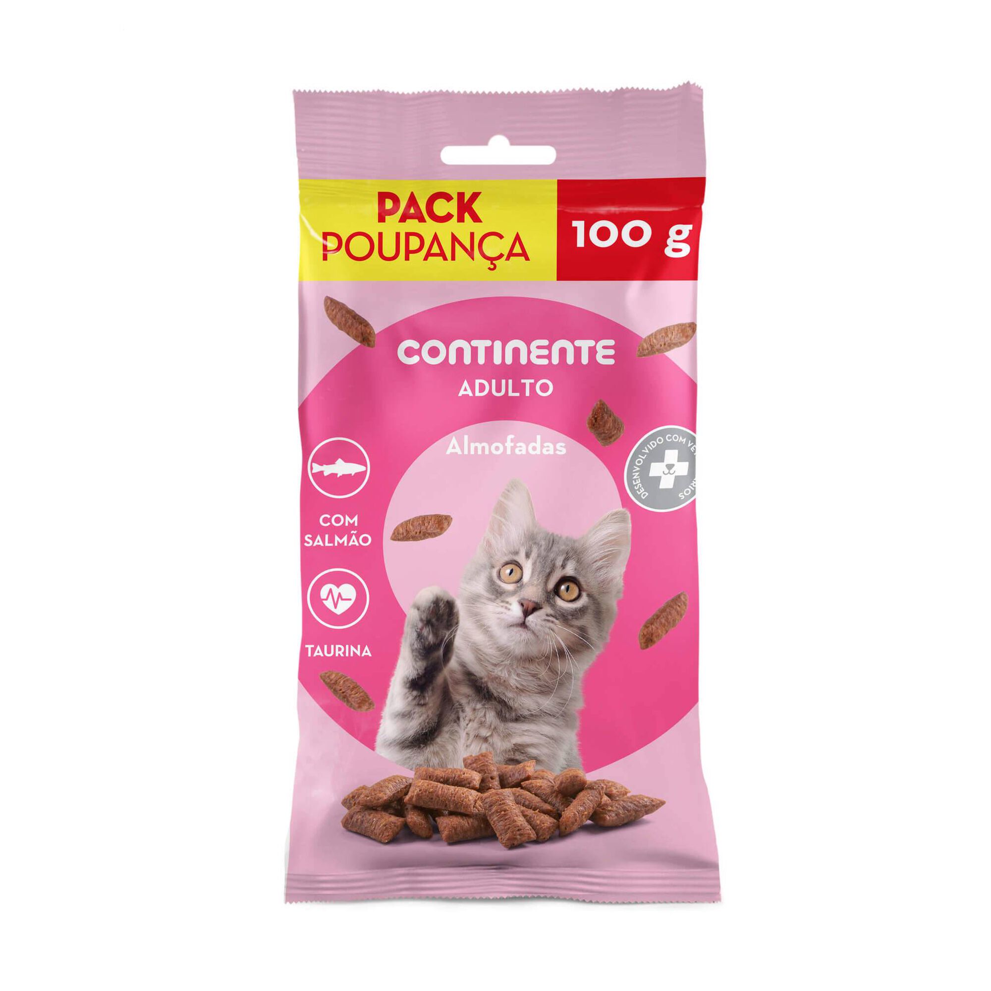 Snack para Gato Adulto Almofadas Salmão Snack para Gato Adulto Almofadas Salmão