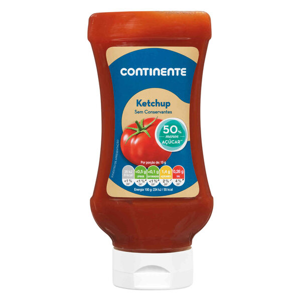 Ketchup Top Down sem Glúten Continente