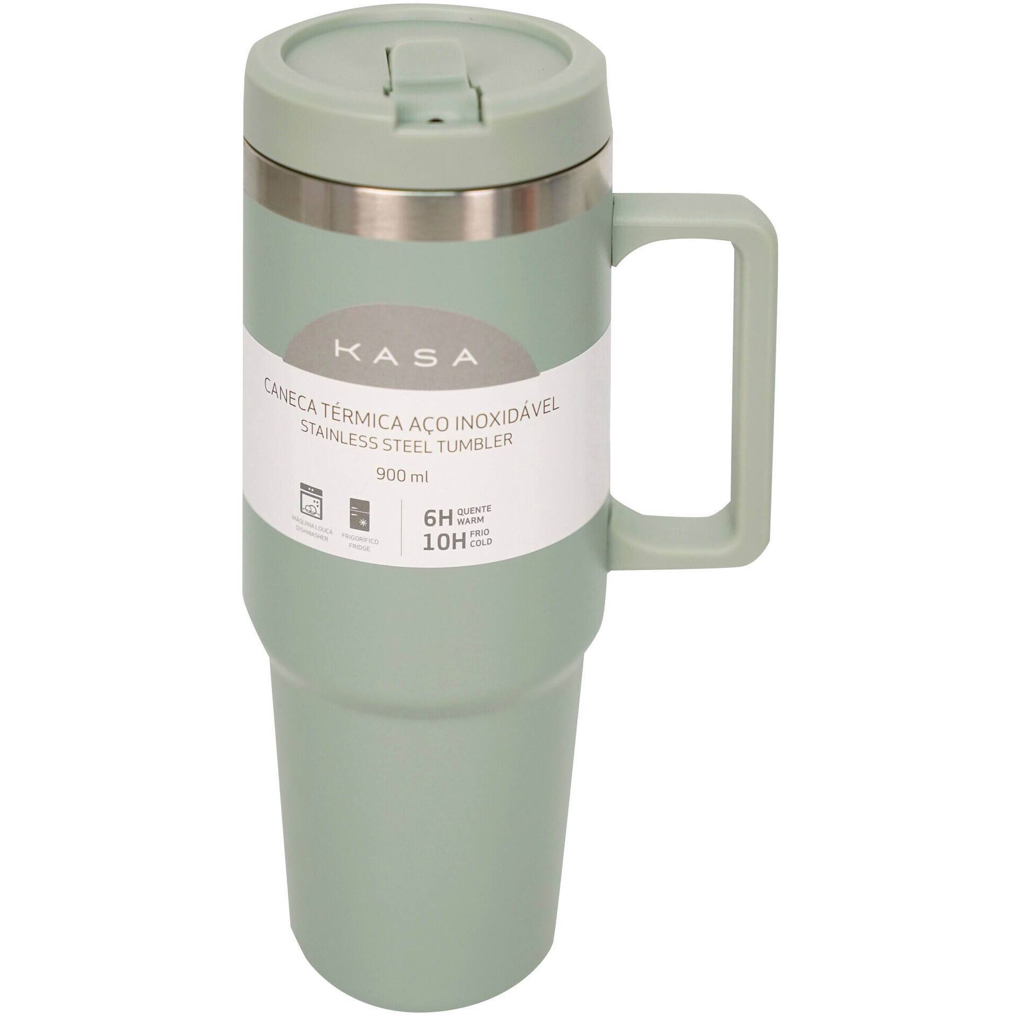 Caneca T&eacute;rmica 900ml Verde Kasa