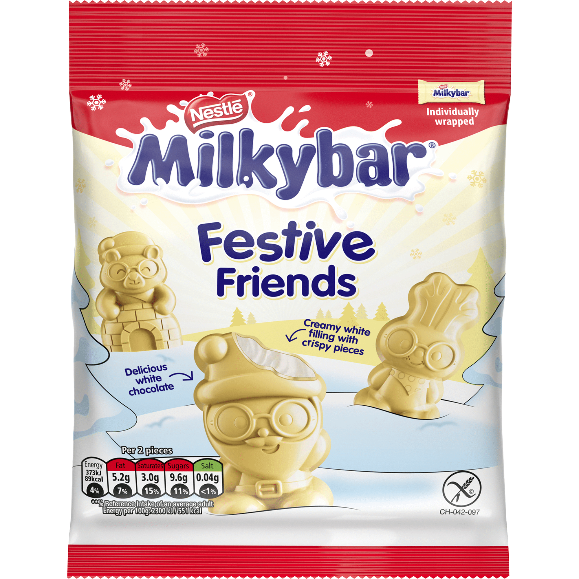 Chocolate Branco Figuras Festivas Milkybar