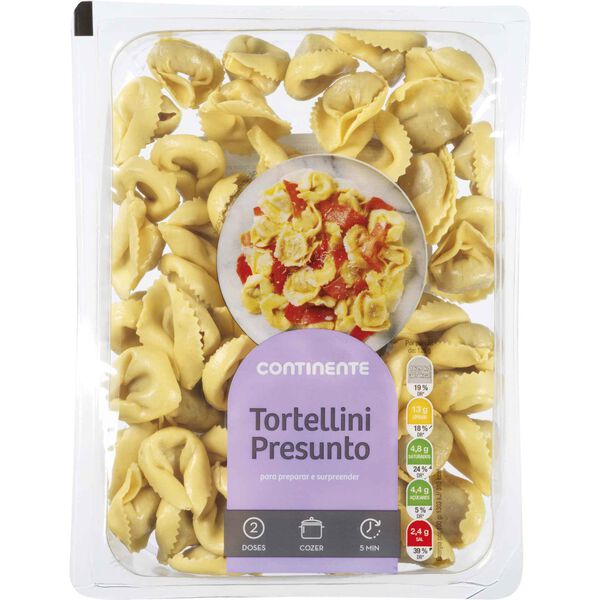 Tortellini Fresco com Presunto Continente