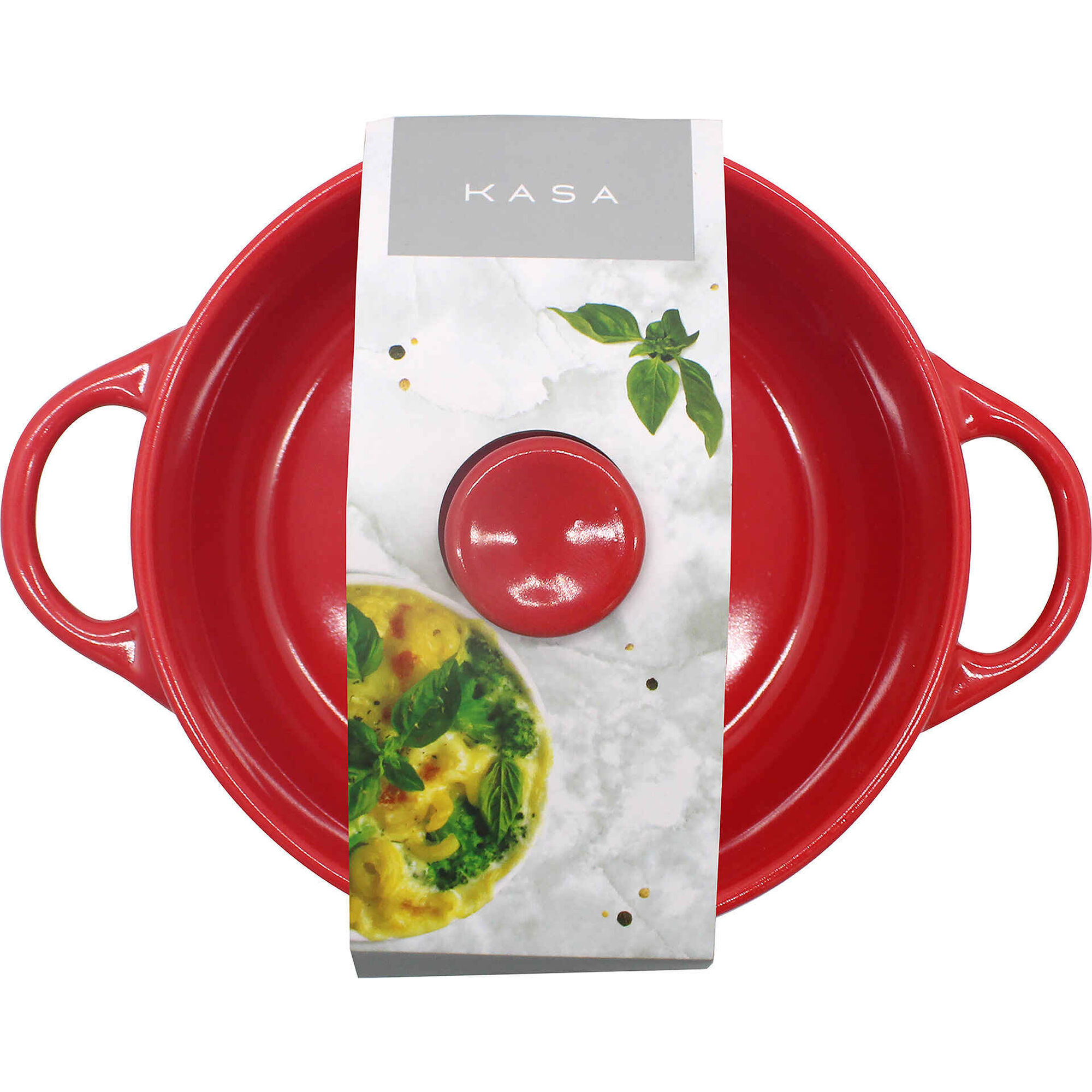 Mini Ca&ccedil;arola para Forno 13,8cm Vermelha Kasa