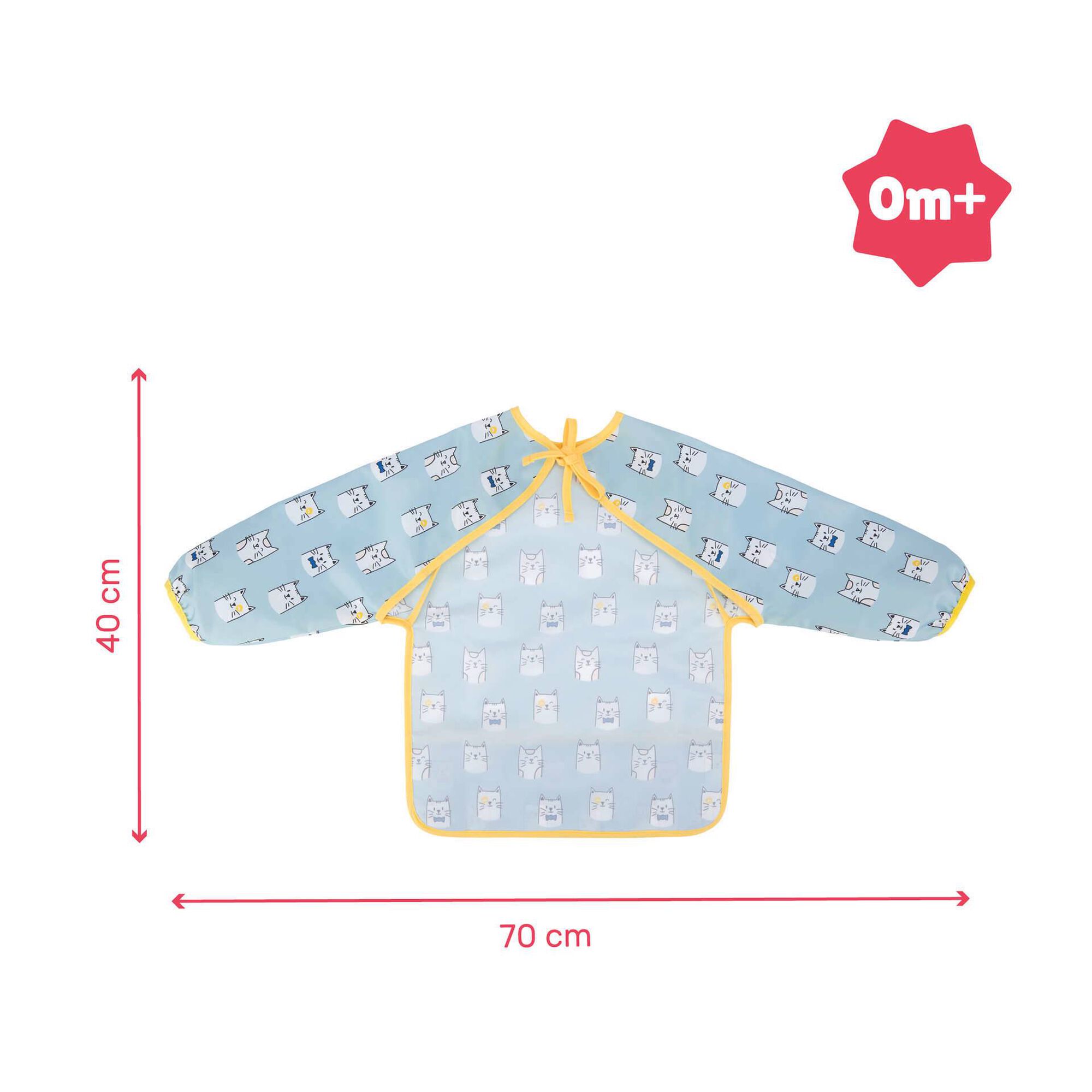 Babete com Mangas Azul