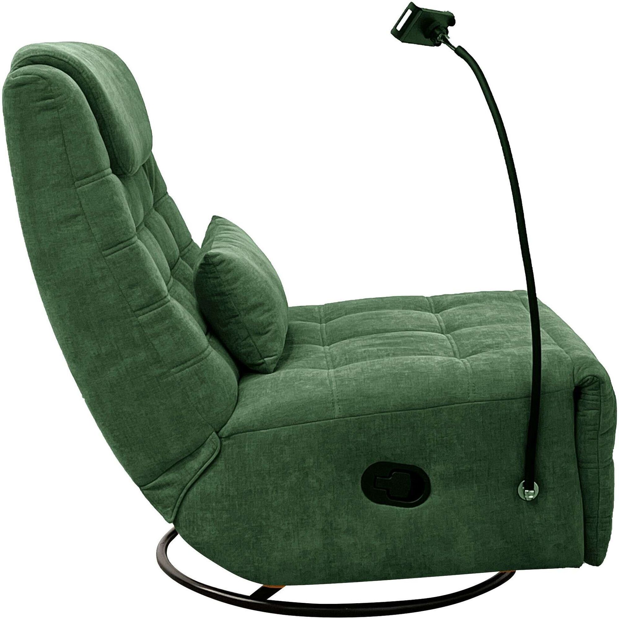 Sof&aacute; Reclin&aacute;vel Rotativo Verde Moove Kasa
