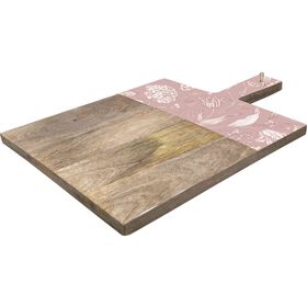 Tábua Quadrada 40x29x2cm Flores Rosa Tábua Quadrada 40x29x2cm Flores Rosa