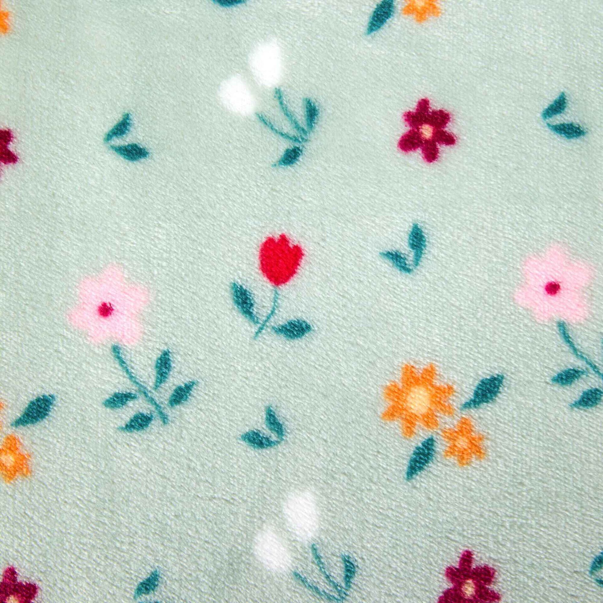 Manta Borreguito 160x130cm Flores Rustic Country Kasa