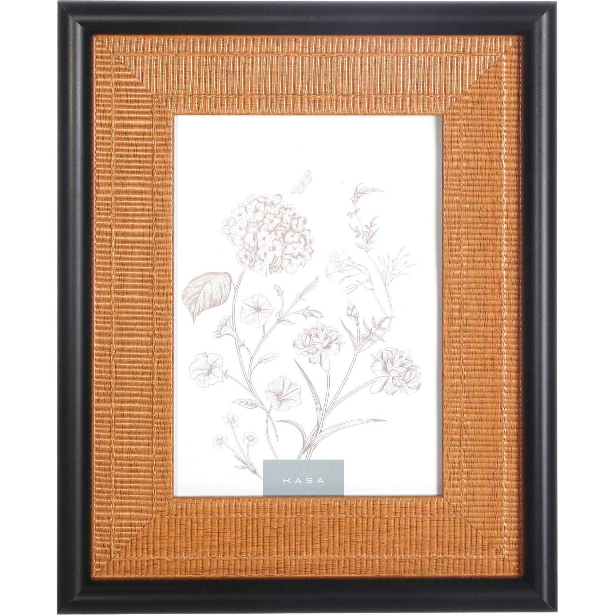 Moldura 13x18cm Palhinha com Rebordo Preto