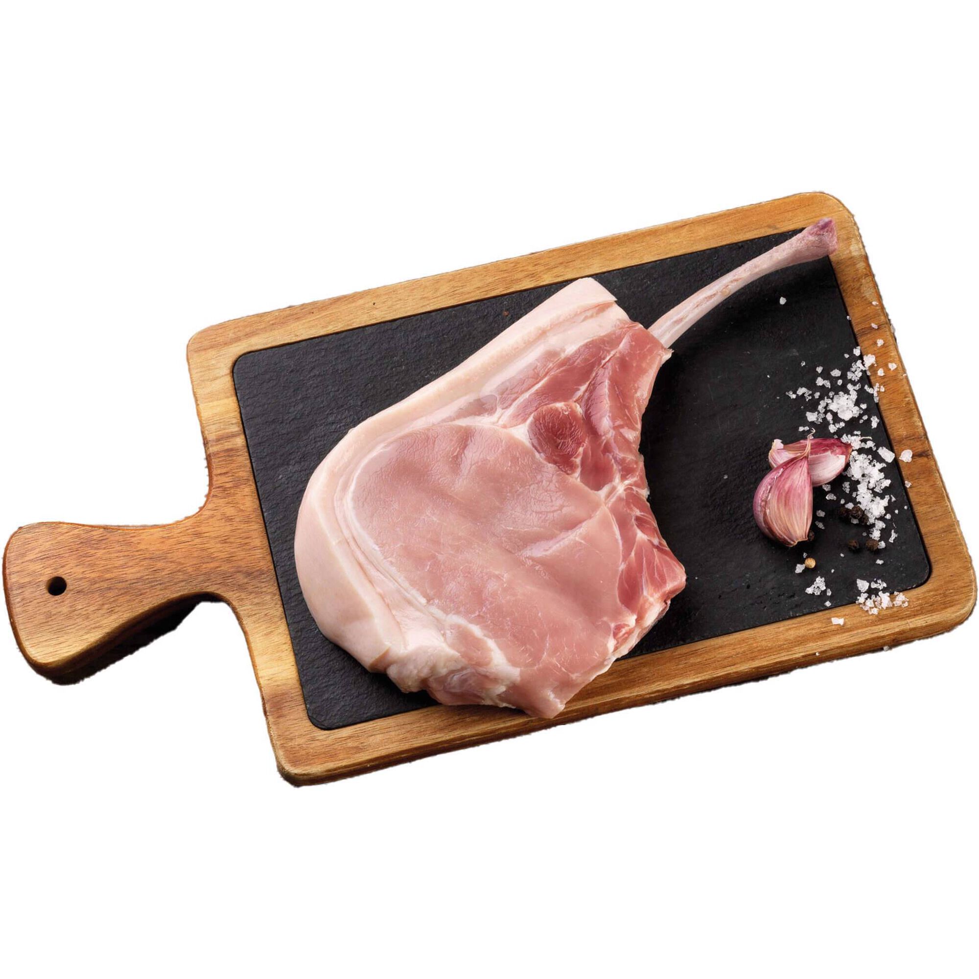 Tomahawk de Porco Fatiado no Balcão