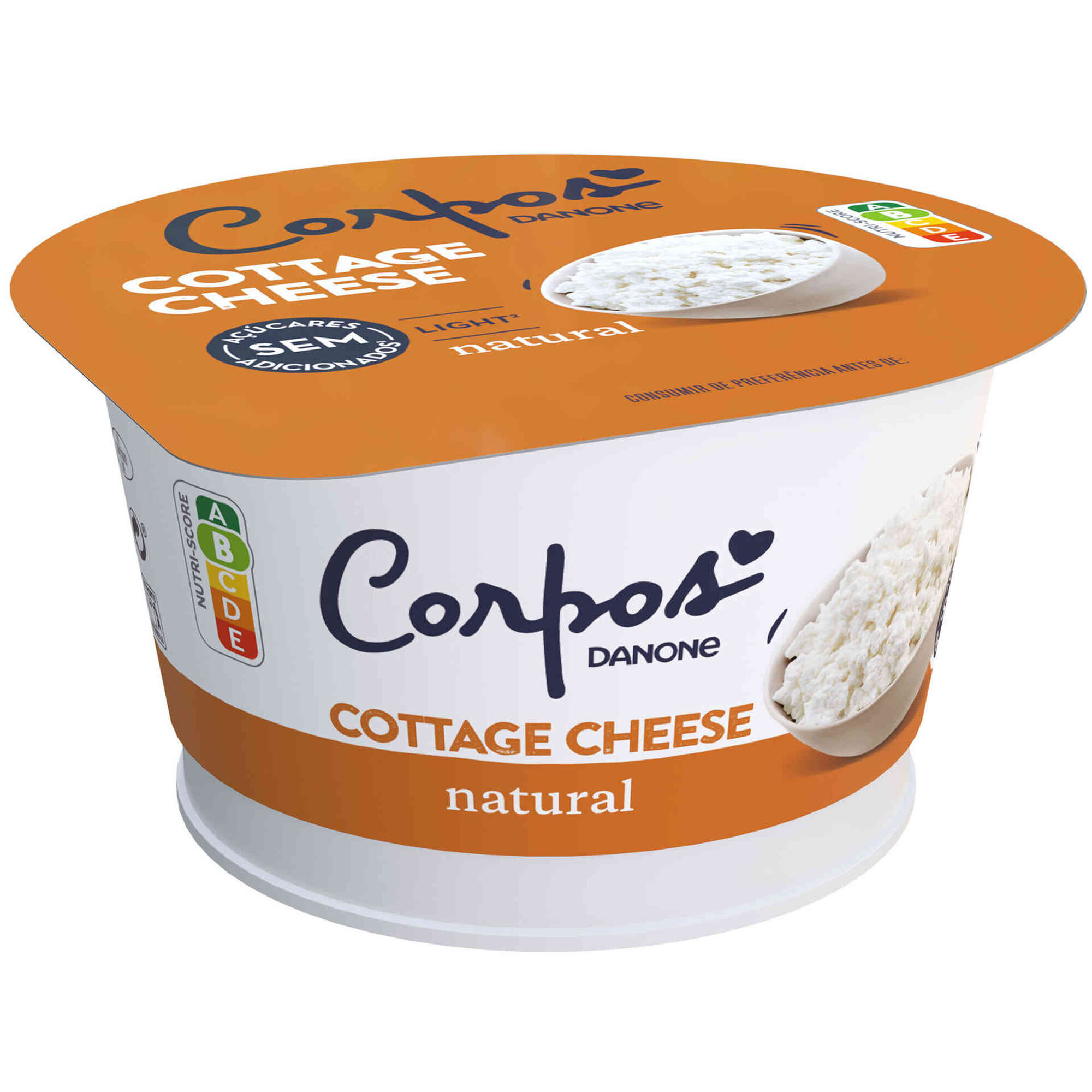 Queijo Cottage Magro para Barrar Natural Queijo Cottage Magro para Barrar Natural