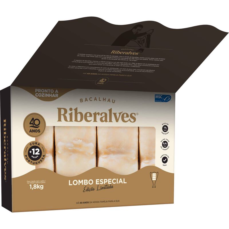 Lombos de Bacalhau 12 Meses de Cura MSC Congelados Riberalves