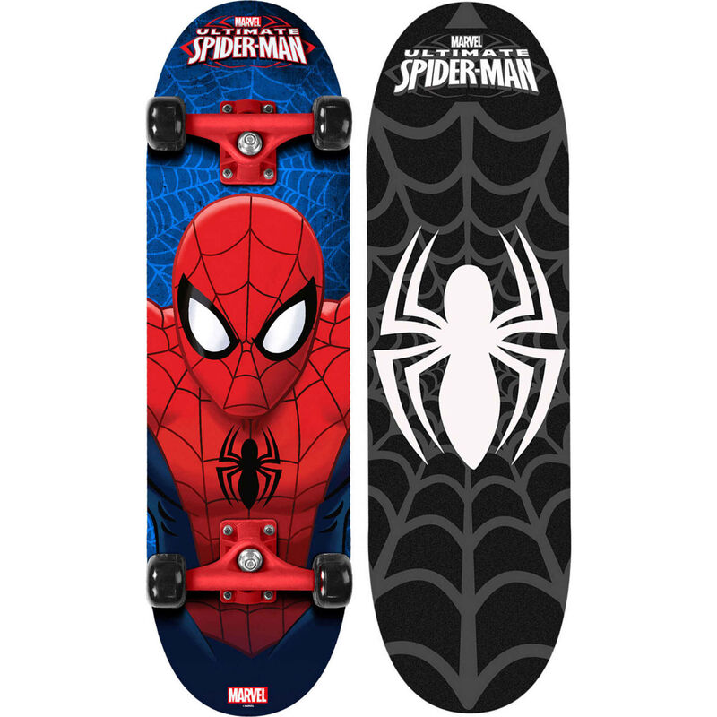 Skateboard de Criança 4 Rodas Preto Spider-Man