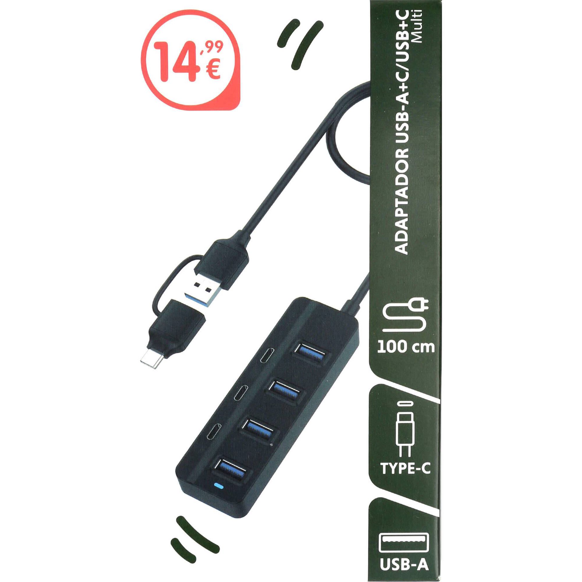 Adaptador com Entrada USB e USB-C Bazar&atilde;o