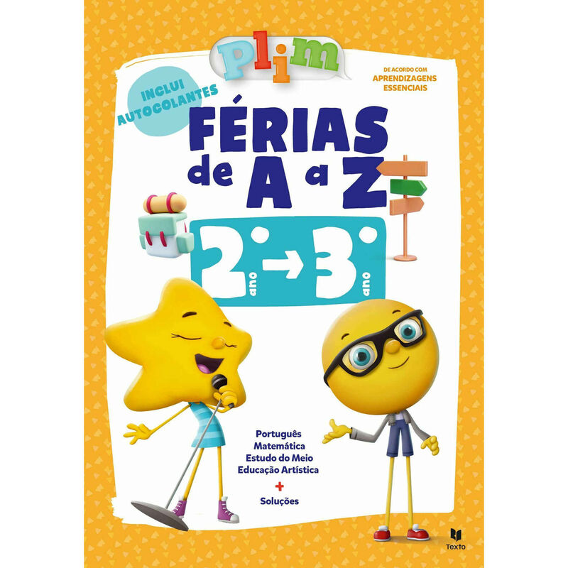 Plim! Férias de A a Z - 2.º > 3.º Ano - 2023 de Texto Editora