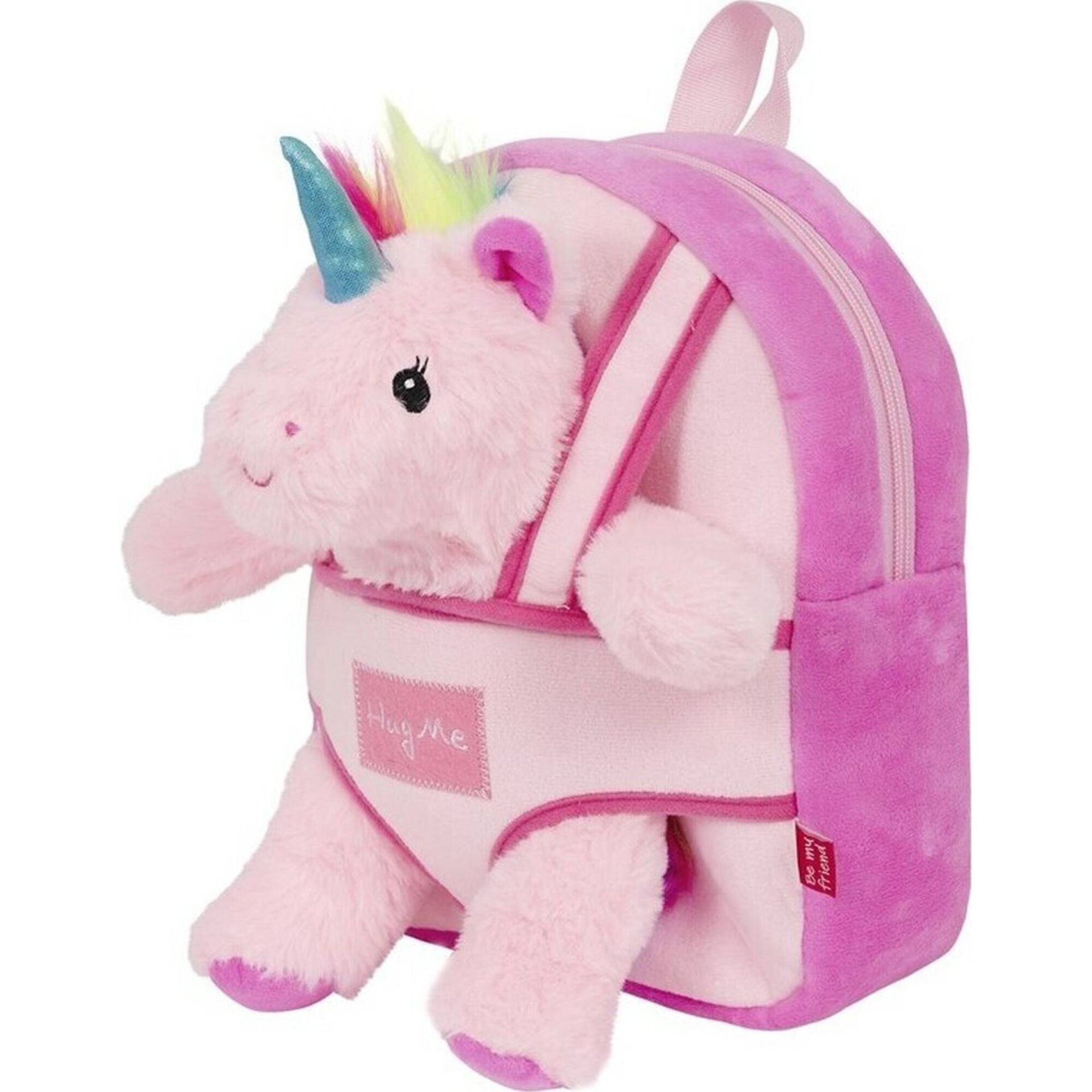 Mochila Rosa Velho com Peluche Unic&oacute;rnio Uvea Uvea