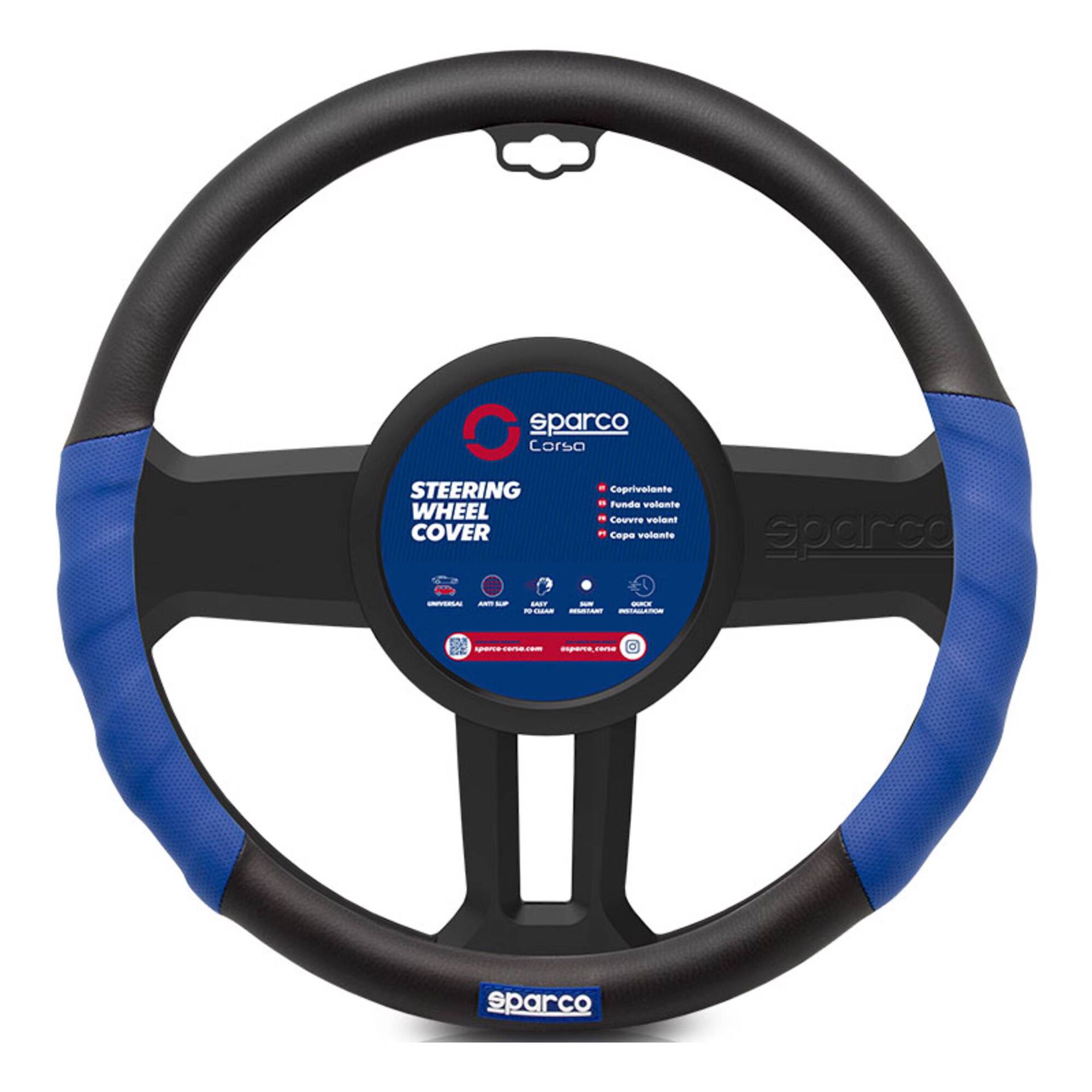 Capa de Volante Azul/Preto