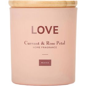 Vela em Copo com Tampa Madeira 206g Rosa Kasa