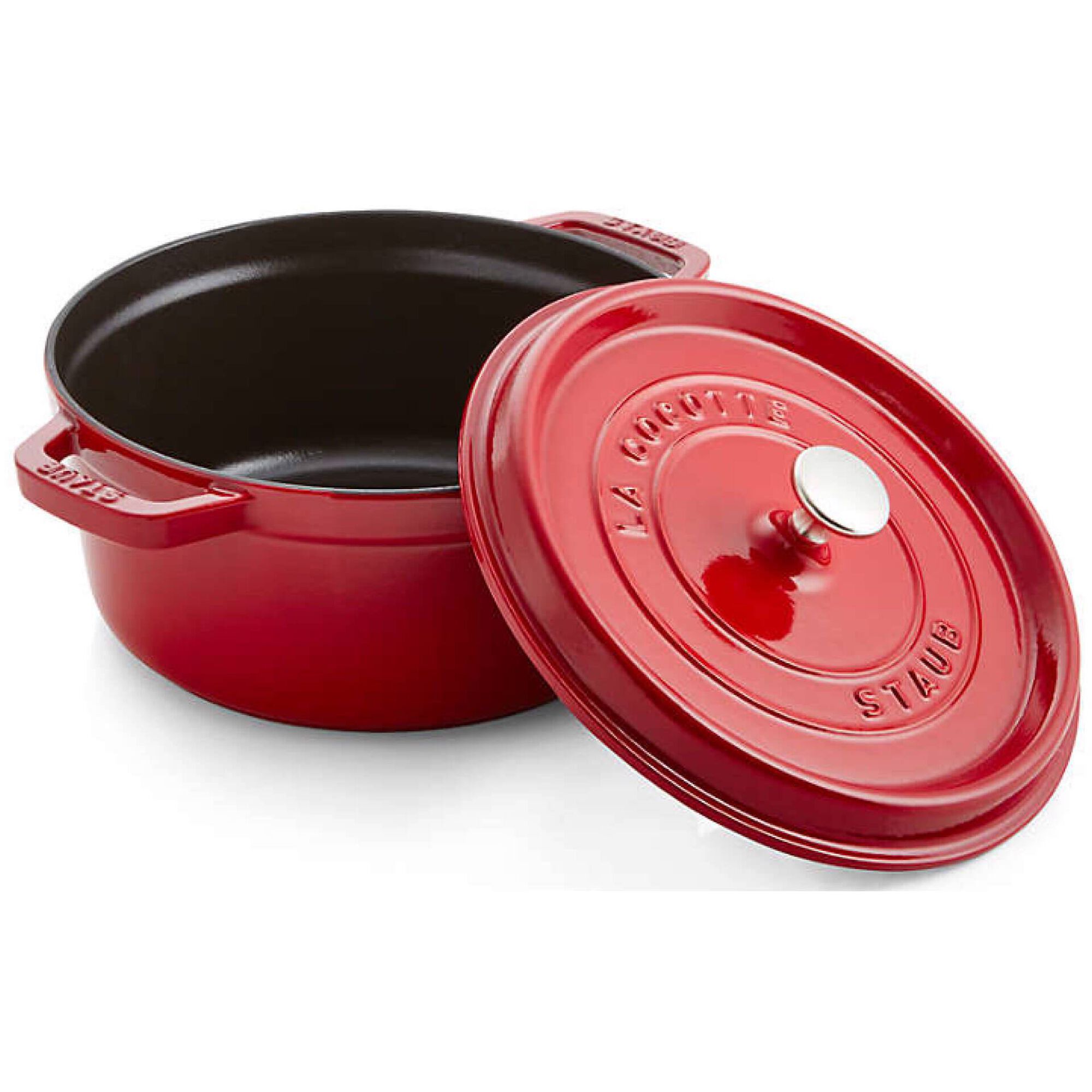 Ca&ccedil;arola Redondo Ferro Fundido 24cm Vermelho Staub